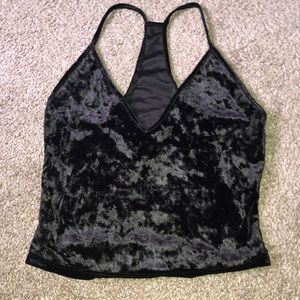 Velvet crop top